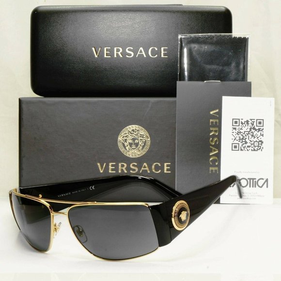 Versace Men's Medusa Black Sunglasses